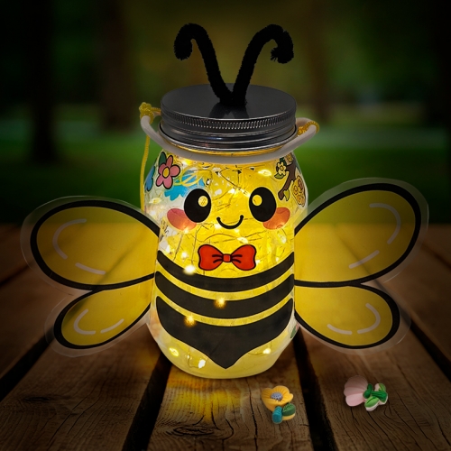 [탑키드] 봄 꿀벌 투명 보틀 LED 장식 조명 만들기