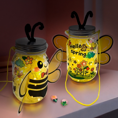 [탑키드] 봄 꿀벌 투명 보틀 LED 장식 조명 만들기
