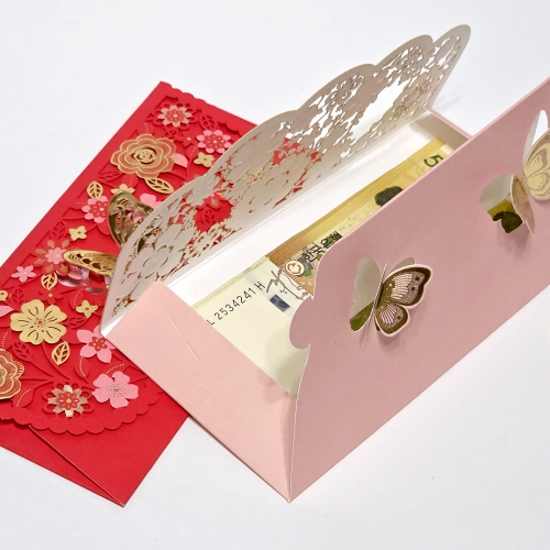 레이저커팅 나비정원 용돈봉투 6매세트(2종X3매)