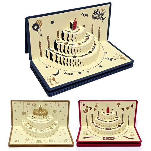 팝업 줄줄이 병풍식 용돈봉투 생일카드 3종세트