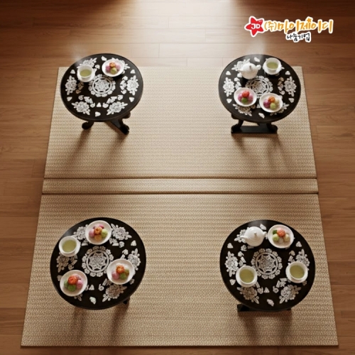 DIY 만들기 꾸미기 우리 전통 천연 자개 공예 미니 다도 교자상 자개상 만들기 KIT