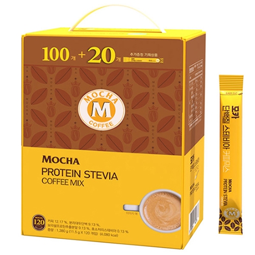 [모카씨엔티] 모카 단백질 스테비아 커피믹스 120T