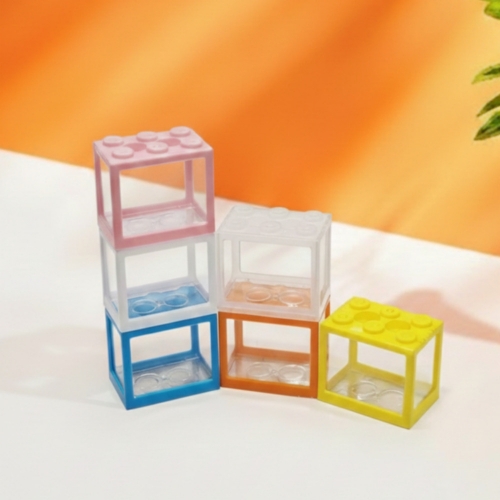 블럭 미니 사육통, 소동물 곤충 채집통, 달팽이 키우기 사육장