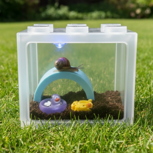 작은달팽이 키우기세트, 애완달팽이 블럭 미니 사육통세트