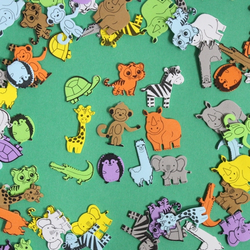 EVA 동물 스티커 80매입