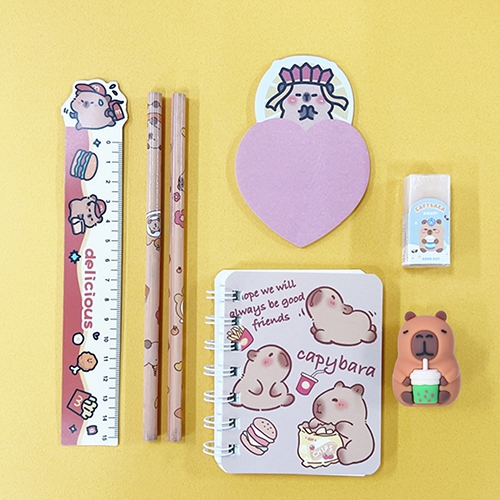 [아트필드] 카피바라 스마일 문구세트