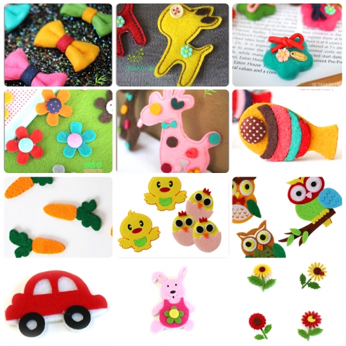 펠트모음/병아리/딸기/꽃/물고기/부엉이/리본/토끼등