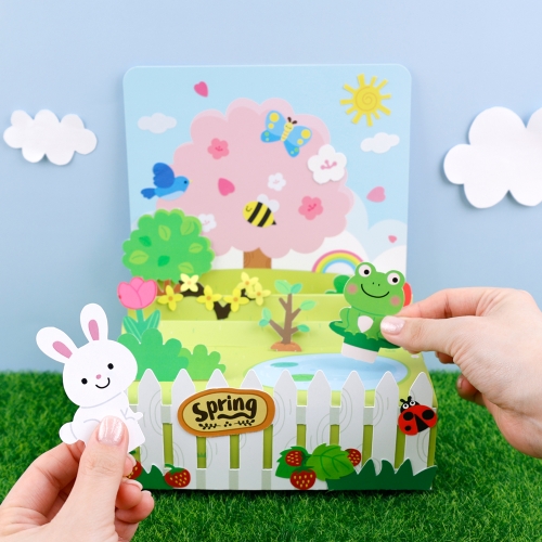 [오늘놀이] 봄동산 꾸미기(풍경/자연관찰/스티커, 도안 포함/KC인증)