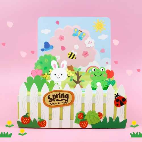 [오늘놀이] 봄동산 꾸미기(풍경/자연관찰/스티커, 도안 포함/KC인증)