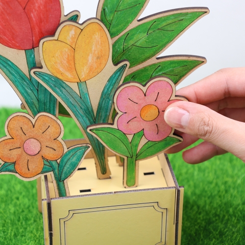 [오늘놀이] 꽃꽂이 화분 만들기(컬러링/자연환경/KC인증)