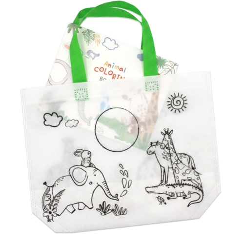 동물 색칠 부직포 가방 (10개세트)