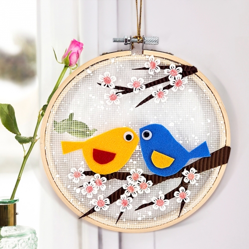 [탑키드] 봄꽃 새 전통 수틀 액자 만들기