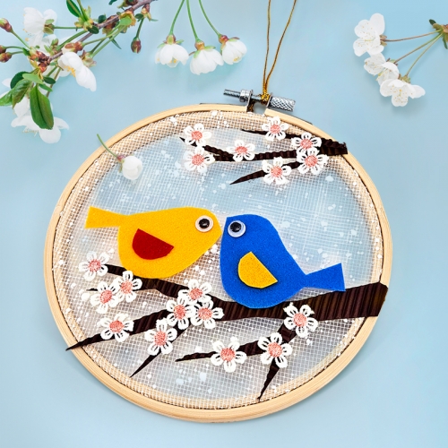 [탑키드] 봄꽃 새 전통 수틀 액자 만들기