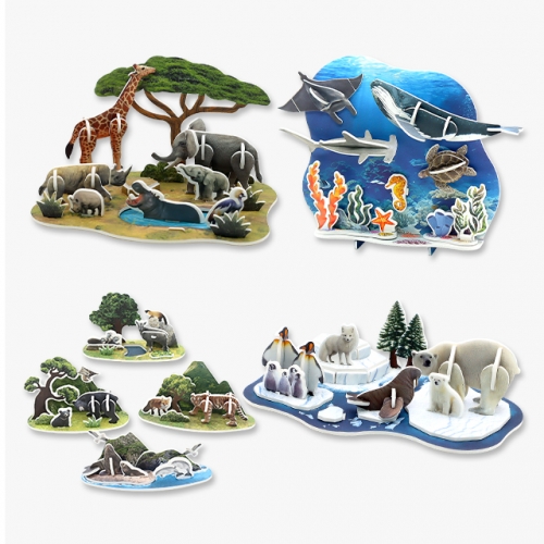 모또 멸종위기 동물 시리즈 4종 set