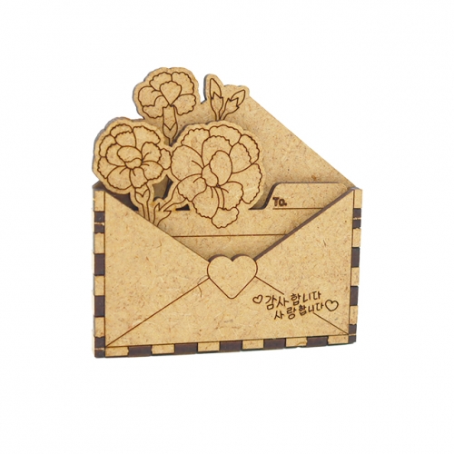 모또 나무 자석 카네이션 엽서