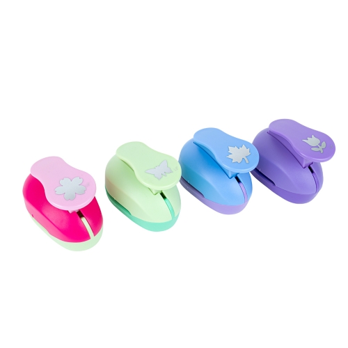 모양펀치(중) 4종세트(1333set)→(튤립+꽃잎+나뭇잎+나비)