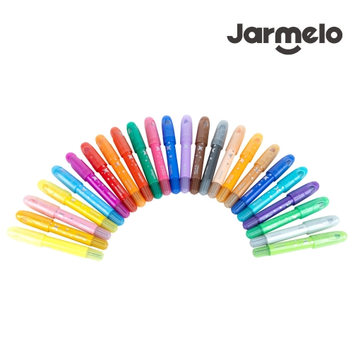 [리틀호안미로]반짝이 실크크레용12색/24색 (종류 선택)