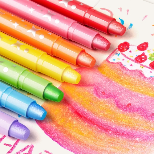 [리틀호안미로]반짝이 실크크레용12색/24색 (종류 선택)