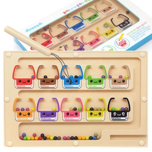 자석 미로 1p 보드게임 숫자 색상 맞추기