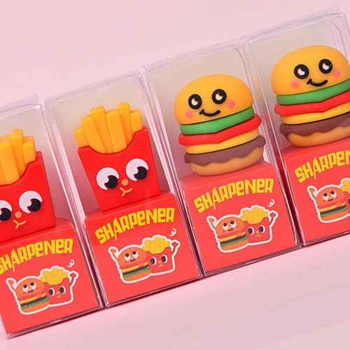 햄버 감자 튀김 연필깎이이 1p 신학기 학용품 캐릭터