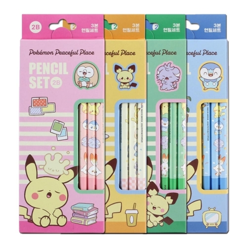 포켓몬 3본 연필세트 1p 신학기 학용품