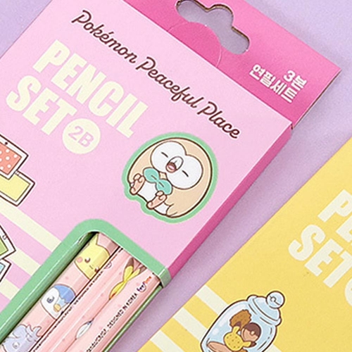 포켓몬 3본 연필세트 1p 신학기 학용품