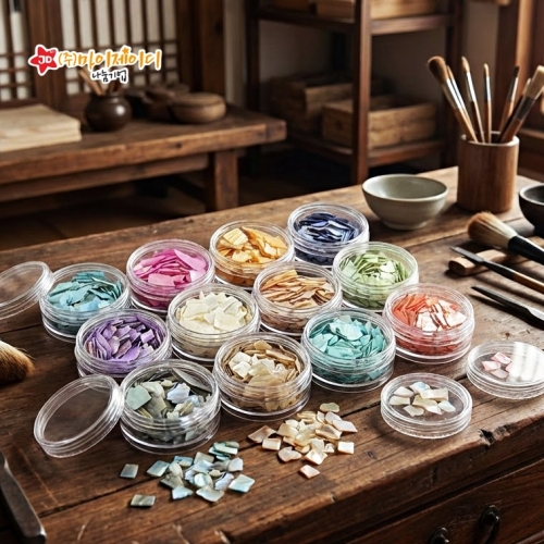 DIY 레진 네일 아트 전통 자개 만들기 대용량 천연자개 플레이크15g 12색(색상선택)