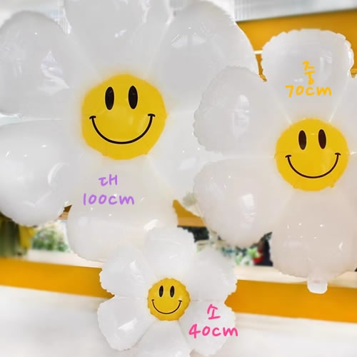스마일 데이지 꽃 풍선