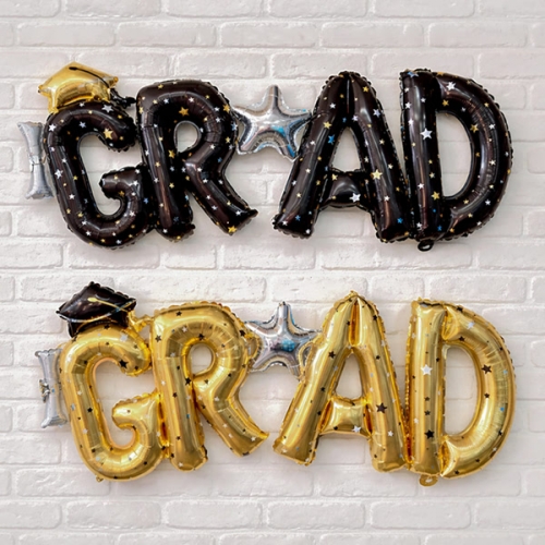[파티붕붕]별빛반짝 GRAD 은박풍선 / 교회 학원 초등학교 졸업 그래드 스타 알파벳 은박풍선 졸업식 포토존