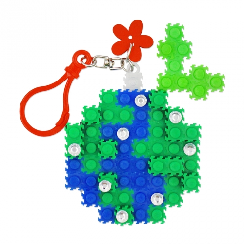 이지툭툭블럭 지구 키링
