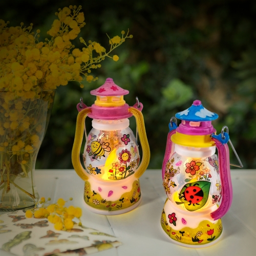 [탑키드] 봄 꽃 캠핑 LED 미니 랜턴 꾸미기