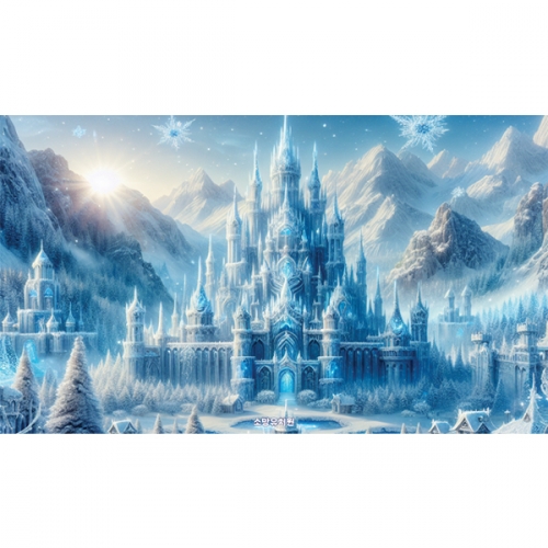 [파티붕붕] D6629 겨울왕국 현수막 / 유치원 어린이집 얼음성 현수막 겨울 얼음 빙하 빙산 포토존 제작