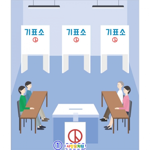 [파티붕붕] D4358 기표소 현수막 / 기표소 체험 놀이 현수막 선거 투표장 포토존 제작