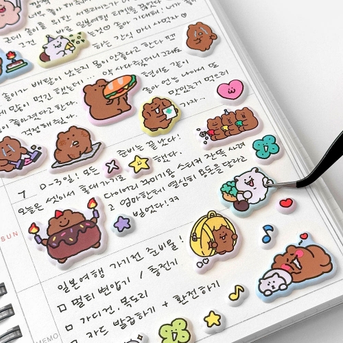 곰돌곰돌곰돌희 쿠션 스티커 (8개)