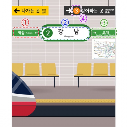 [파티붕붕] D3261 현수막 / 지하철 전철 배경 현수막 어린이집 유치원 역할놀이 플랜카드