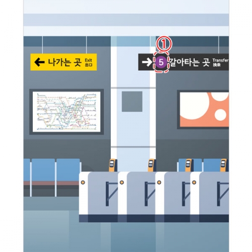 [파티붕붕] D3260 현수막 / 전철역 현수막 지하철 역할 체험 놀이 배경 포토존