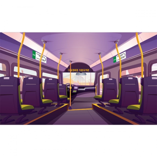 [파티붕붕] D3258 버스 현수막 / 어린이집 유치원 버스 내부 버스안 배경 현수막