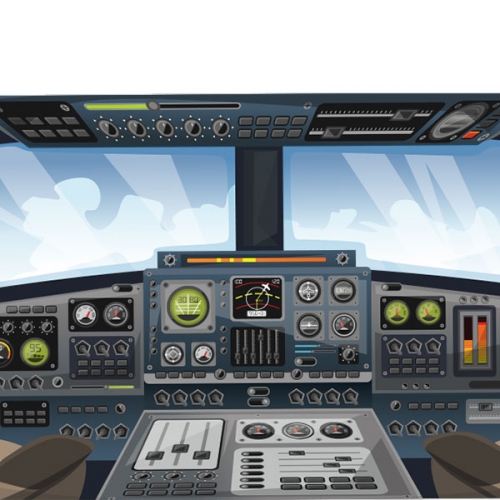 [파티붕붕] D3256 비행기 현수막 / 어린이집 유치원 조종실 조종석 현수막 제작