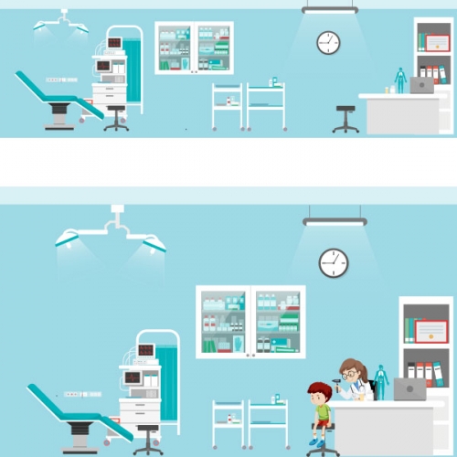 [파티붕붕] D2925 / 어린이집 유치원 소아과 병원 역할놀이 포토존 배너 제작