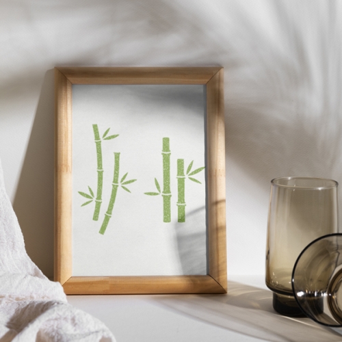 우돌아트 스텐실 도안 2399 우리나라 전통 사군자 대나무 (중)