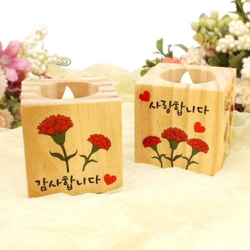 카네이션 원목 무드등 만들기