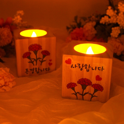 카네이션 원목 무드등 만들기