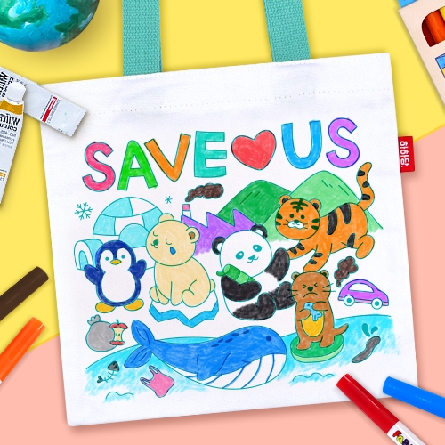 [하하당] 멸종위기동물 미니 에코백