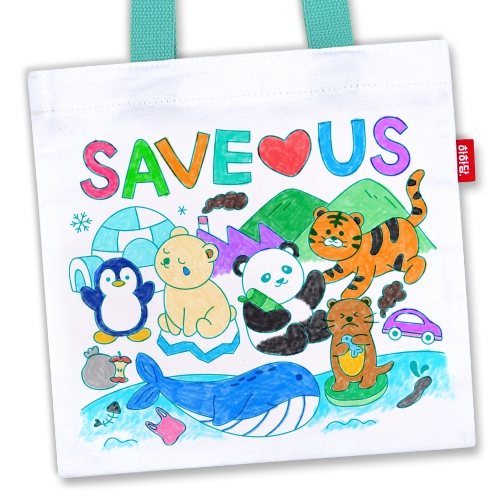 [하하당] 멸종위기동물 미니 에코백