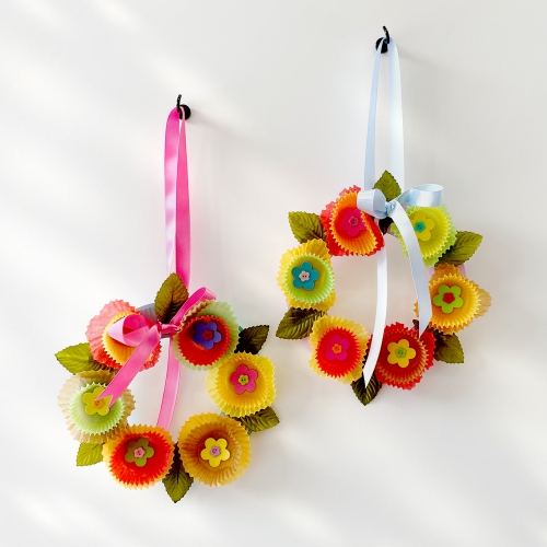 종이꽃 리스만들기 봄리스 만들기세트