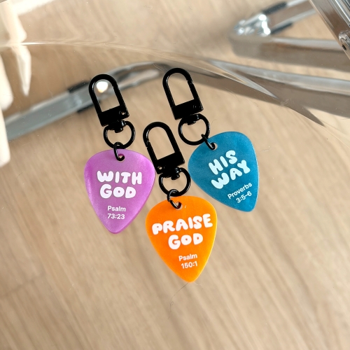 보킷 말씀 피크 자개 키링