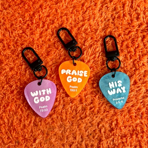 보킷 말씀 피크 자개 키링