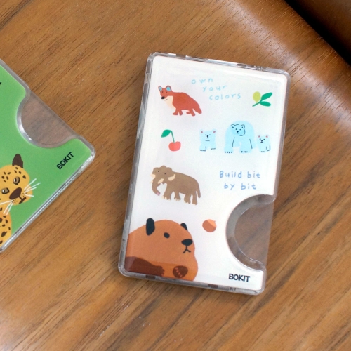 보킷 맥세이프 카드포켓 멸종위기동물(투명/에폭시)