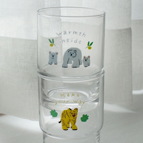 보킷 유리컵 멸종위기동물 245ml