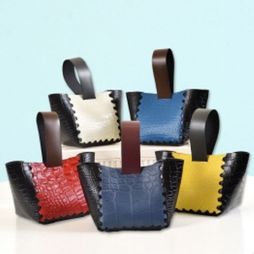 미니 토트백 만들기 10개(가죽공예 DIY키트) 색상 랜덤